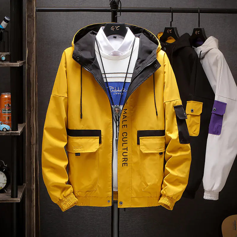 Men's Hooded Work Jacket, Utility Outerwear Jacket