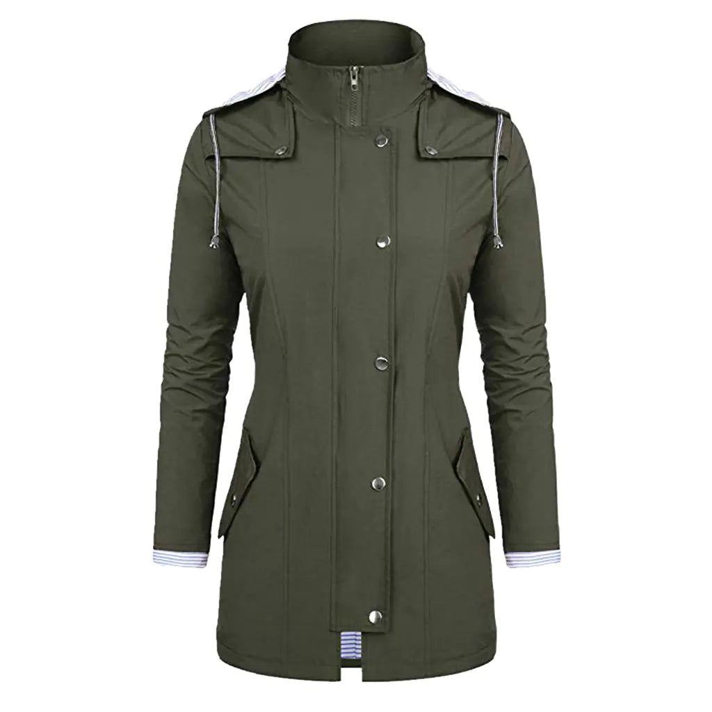 Chic Slim-Fit Women's Rain Jacket