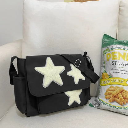 Vintage Star Shoulder Bag for Girls - Large Capacity