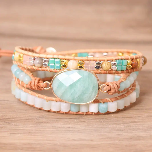 Chic Geometric Leather Bracelet