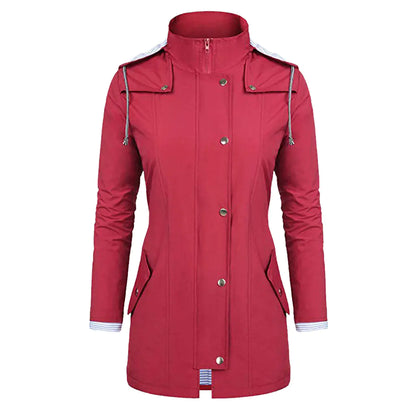 Chic Slim-Fit Women's Rain Jacket