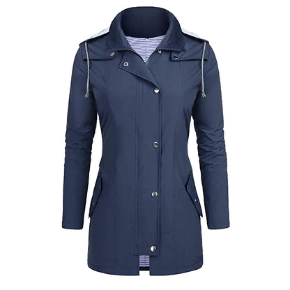 Chic Slim-Fit Women's Rain Jacket