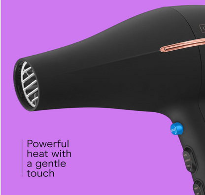 INFINITI PRO by CONAIR Hair Dryer, 1875W Blow Dryer with Diffuser and Concentrator, Ceramic Technology, 3 Heat & 2 Speed Settings, Cold Shot Button, Black