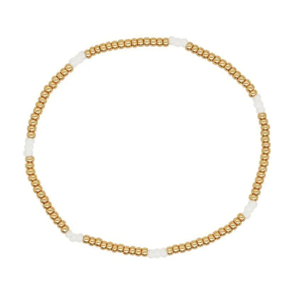 Natural Baroque Pearl Bracelet with Woven Elastic String